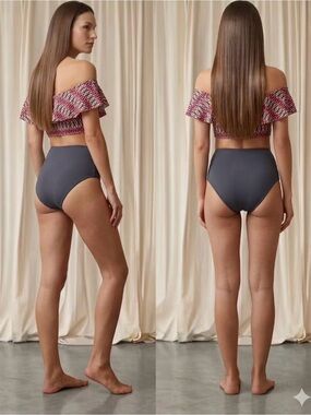 Bold geometric print swimsuite